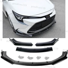 Gloss Black Front Bumper Lip Splitters Spoiler Body Kit For Toyota Corolla Camry