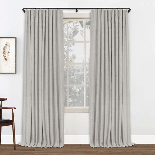 2 Pack Black Curtain Rod 48-84 Inch, Blackout Curtain Rod Wrap Around Design,... - Picture 5 of 8