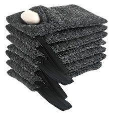 6Pack Exfoliating Soap Pouch Nylon Saver Bag 1 Count Pack of 6 , Grey