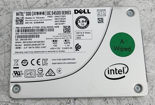 DELL INTEL S4500 SSDSC2KB038T7R 03RRN8 Solid State Drive 3.84TB 2.5" SATA 41%+