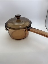 Vintage Pyrex Vision Corning France Amber Gla...