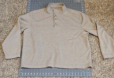 Van Heusen Long Sleeve NEVER TUCK Classic Fit 2XL XXLARGE XXL Beige Tan Pullover