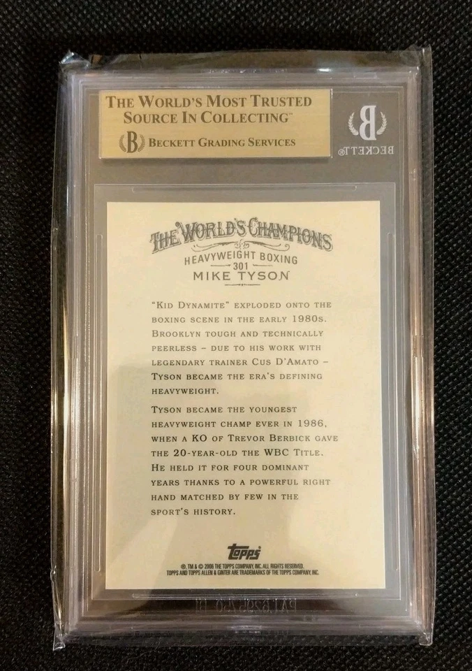 2006 Topps Allen & Ginter Mike Tyson Rookie RC #301 BGS 9.5 GEM 1st TOPPS - Image 3 of 3