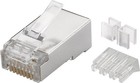 3x RJ45 Stecker, CAT 6A STP geschirmt; RJ45 Stecker, CAT 6A STP geschirmt - für 