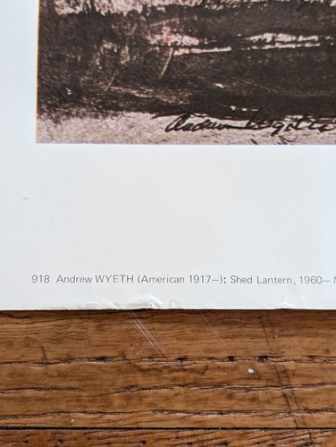 Vintage Kunst Poster Andrew Wyeth 1917 Schuppen Laterne 1960 Druck 22,5”x28,5” - Bild 2 von 16