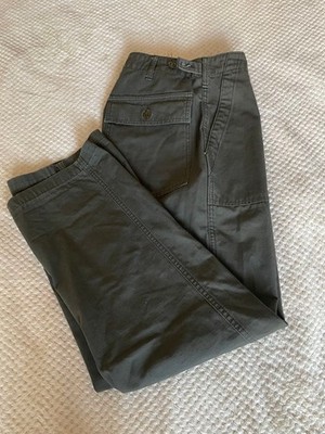 Engineered Garments WORKADAY Olive Pants M Button Fly Side Pockets