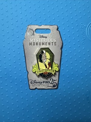 NEW - 2025 Disney Parks Mysterious Monuments Cruella De Vil Fashionista LE Pin