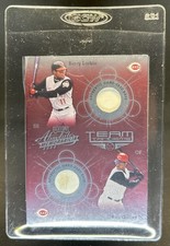 2002 Playoff Absolute Ken Griffey Jr. Barry Larkin Team Tandems Dual Relic #TT-9