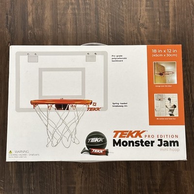 NIB ✓ TEKK Monster Jam Mini Hoop 12 x 18 inch ✓ Basketball Set