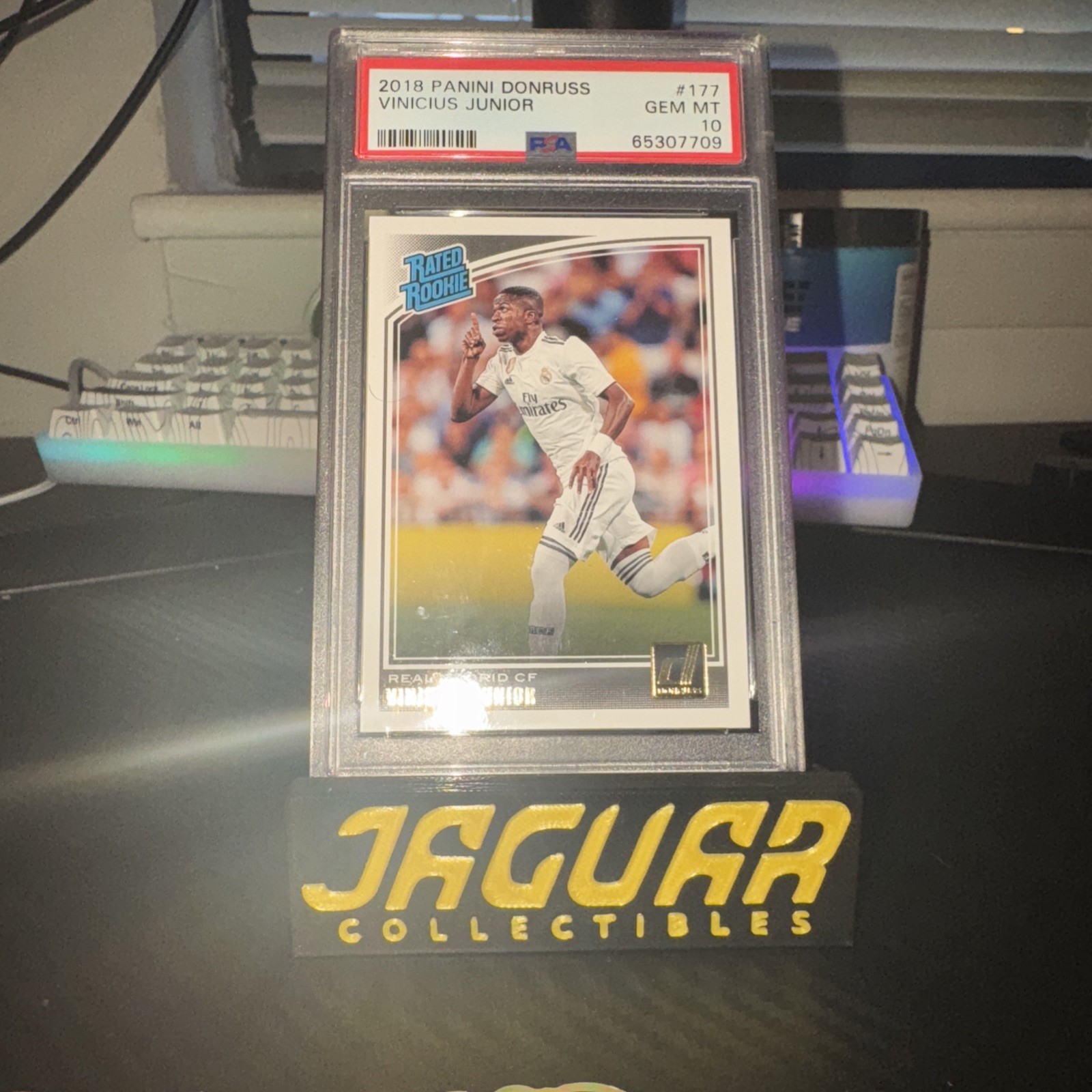 2018 Panini Donruss Vinicius Junior Rookie Card PSA GEM MT 10