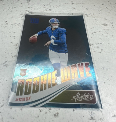 Panini 2025 Absolute Rookie Wave RW-JDT Jaxson Dart New York Giants RC Insert