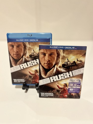 RUSH (2-Disc Set) Blu-ray + DVD by Ron Howard Chris Hemsworth Slipcover OOP - Picture 1 of 4