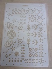 Reusable Plastic Stencil Flowers & Borders Design 26 x 18cm Crafts Cards
