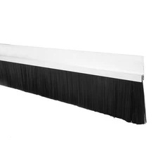 Door Brush Bottom Sweep H-Shape Aluminum Alloy Holder Black Nylon Brush 39" x 3"