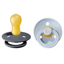 Bibs Pacifiers Color Collection, 2 Pack BPA-Free Latex Pacifiers, Round Nipple