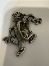 Tazmamian Taz Devil Keychain 1995 Warner Bros. Pewter
