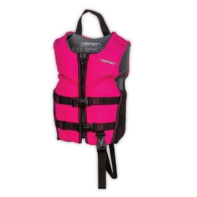 O Brien Flex V Back Child Life Vest Pink 30-50lbs 2201873