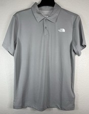 The North Face Mens Gray Short Sleeve Polo Shirt Athletic Performance Size M
