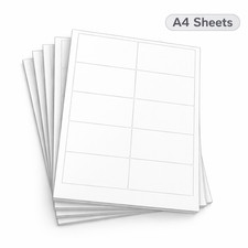 White Rectangle Labels on A4 Sheets | Self Adhesive Sticky Labels
