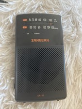 Sangean SR-35 AM/FM Pocket Analog Radio Black Tested Working