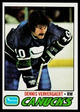 1977-78 Topps Dennis Ververgaert #56 Vancouver Canucks HOCKEY