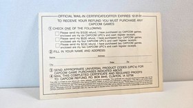 Nintendo NES The Mega Man Inserto de Reembolso CAP-NES-US-3