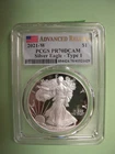 2021-W  Proof American Silver Eagle T-1  PCGS PR70DCAM FDOI Flag Label