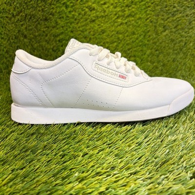 Reebok Princess Womens Size 7.5 White Leather Athletic Lifestyle Shoes Sneakers