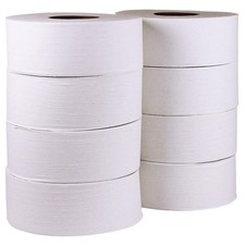 GRAINGER 36P064 Toilet Paper Roll,Continuous,White,PK8 36P064