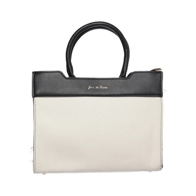 Joie de Vivre, Handtasche, Unisex (Erwachsene), Weiß/Schwarz, 28, 10, 22 cm #2C6