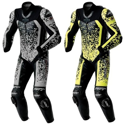 RST Pro Series D3O Airbag Motorrad Lederkombi In & Motion Grau Gelb 