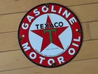 VINTAGE TEXACO MOTOR OIL PORCELAIN SIGN TEXAS GASOLINE GAS STATION