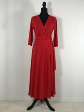 ASOS Wrap Maxi Dress in Jersey Crape Red Size 12