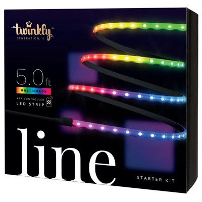 Line Starter Kit 5ft, Multicolor LED Strip Magnetic and Adhesive, Kit with Sm...