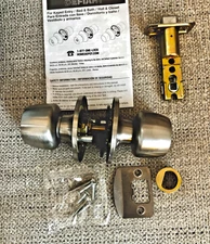 Defiant Brandywine Hall & Closet Door Knob 2 Pack Stainless Steel 1002708000 New