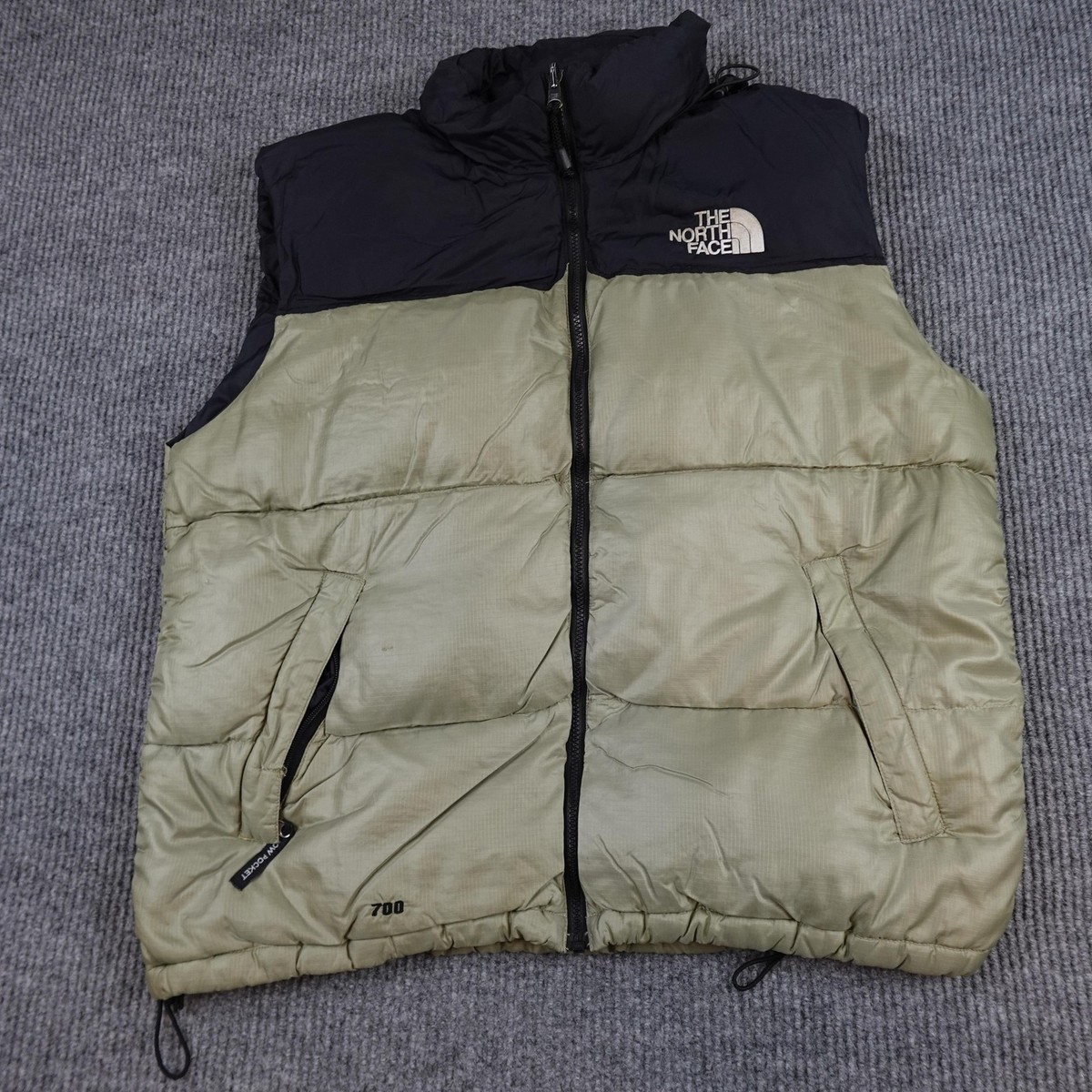 新品 THE NORTH FACE NUPTSE ON VEST XL North Face Nuptse Vest Mens XL Green Black 700 Down Puffer Full