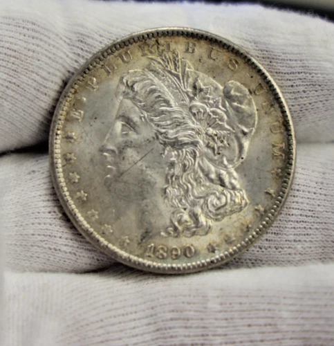1890  US Morgan Silver Dollar $1 AU