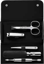 Set Manicure (5 Pezzi, Set Pedicure in Formato Da Viaggio, Con Tagliaunghie, Cus