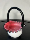 Fenton Black Rose Crest Zeta Todd Basket