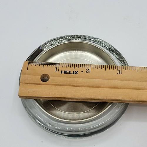 Vintage Selangor Pewter & Glass Personal Ashtray Malaysian Boat Asian 3.25" MCM - Picture 6 of 9