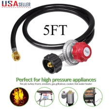5FT High Pressure Propane 0-20PSI Adjustable Regulator with QCC1 type Hose