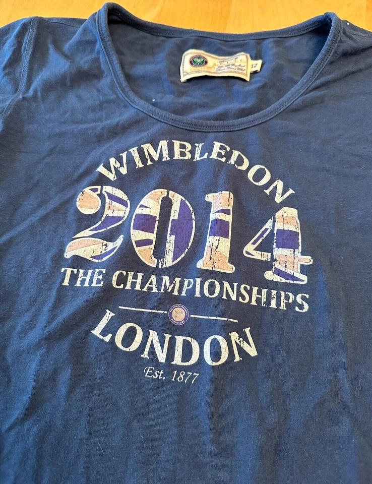 2014 WIMBLEDON CHAMPIONSHIPS TODA INGLATERRA CÉSPED CLUB DE TENIS NIÑAS CAMISETA TALLA 12 Foto 2 de 4