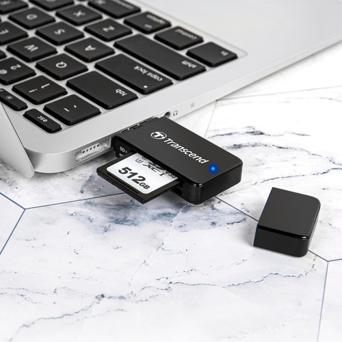 Transcend USB 3.1 Gen 1 Card Reader SD SDHC SDXC MicroSD – TS‑RDF5K – Black - Picture 4 of 6
