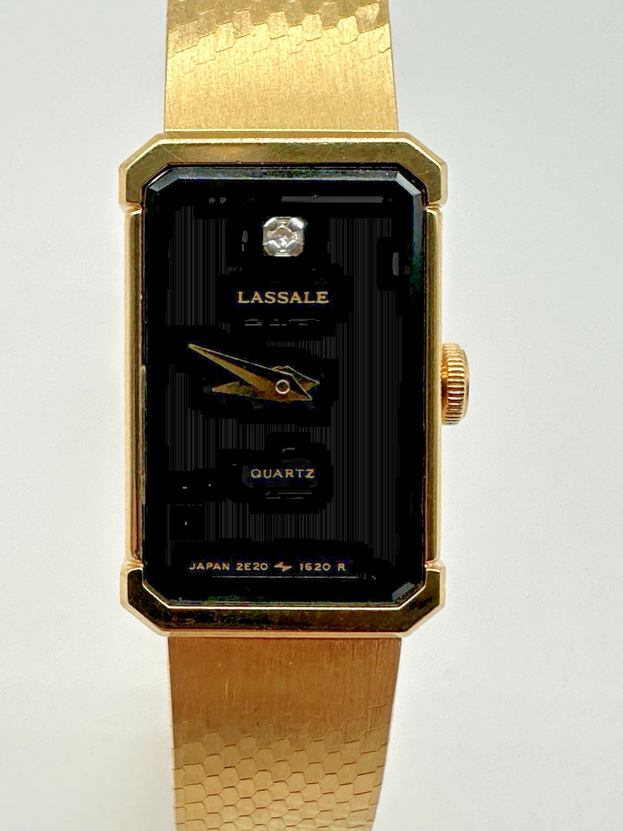 Seiko Lassale Watch Black Dial #12 Diamonds 2E20 6299 RO, 230023