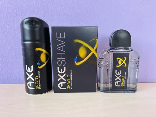 Axe Gravity Deodorant Body Spray 150ml & Aftershave 100ml Rare