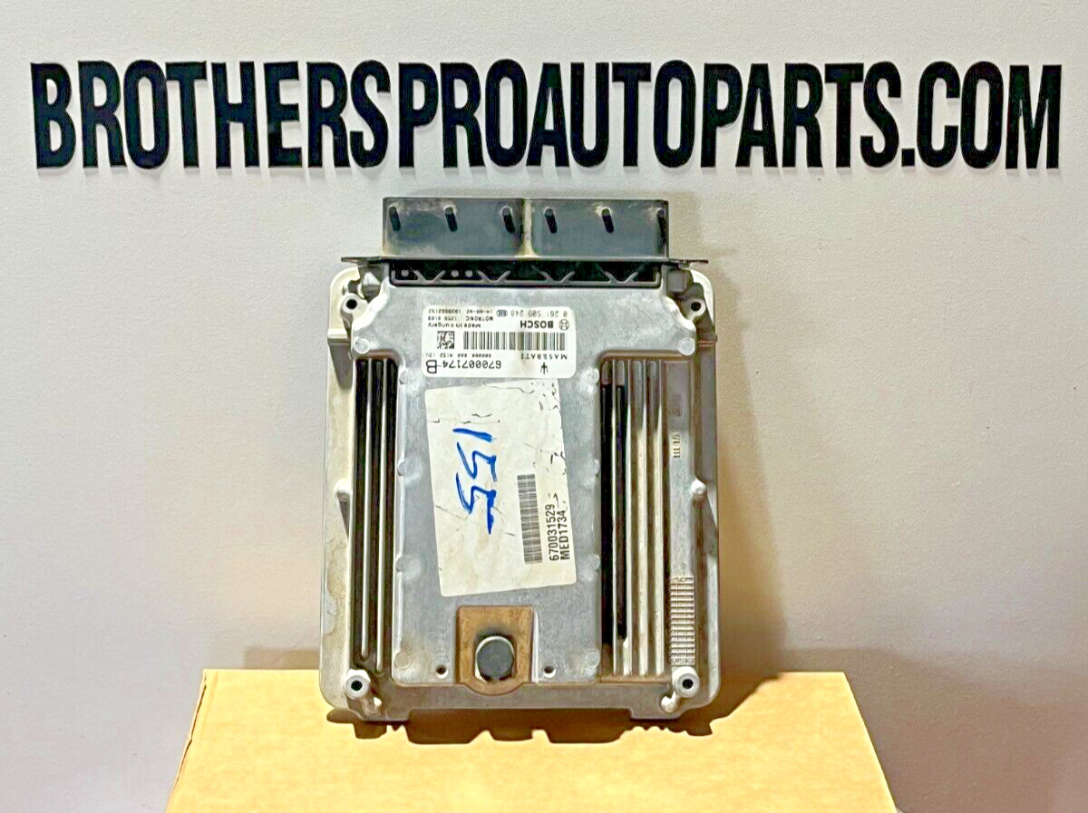 2015 MASERATI GHIBLI ECM ECU COMPUTER  W/ KEY  OEM 670007174B