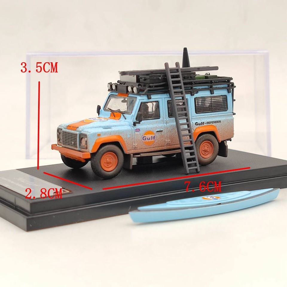 Miniature Land Rover Defender 110 1:64 - Master - Gulf Racing - Gris 2024