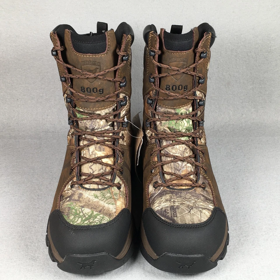 Irish Setter Terrain Boots Mens 8 D Camo Leather Insulated Hunting 10-Inch $185 - Image 4 of 4