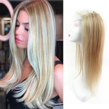 Long U Shape Glueless 100 Real Human Hair Machine 3/4 Weft Cap Wig Highlights