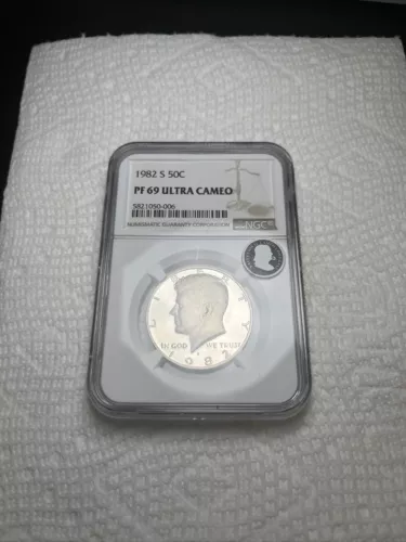 1982 S Kennedy Half Dollar PF 69 ULTRA CAMEO ECC NGC Certified